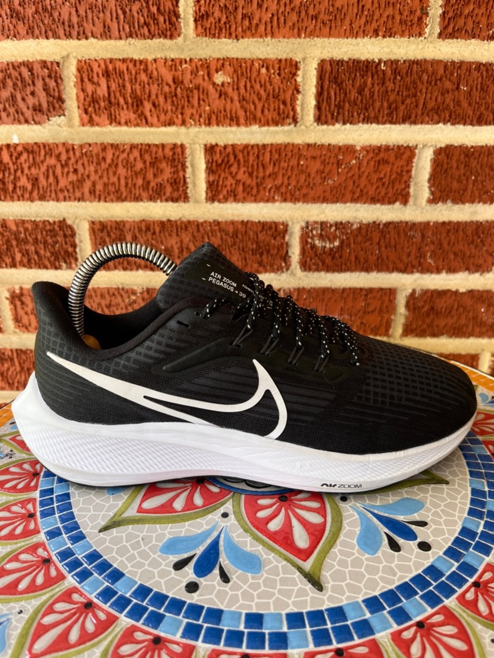 Nike Zoom Pegasus 39 Womens 8 Black White Running  Sneakers Shoes DH4072-001